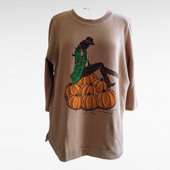 NWT   Kiss & Fly soft fleece pullover 3/4 sleeve top   SZ 1X - Picture 1 of 14